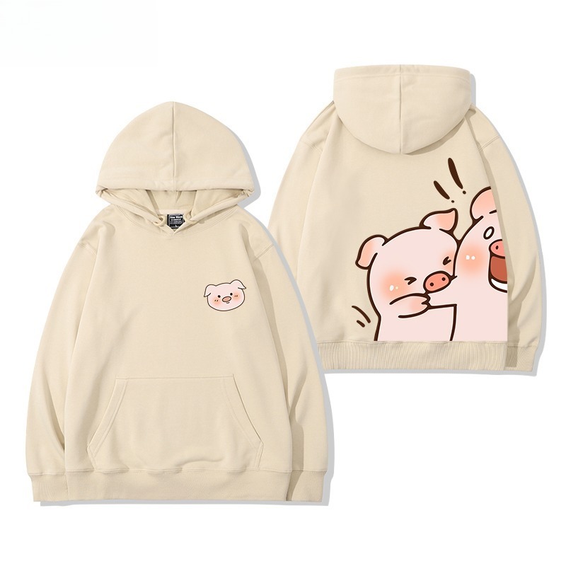 LuLu豬新款 親子情侶男女連帽衛衣