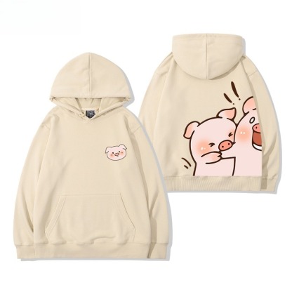 LuLu豬新款 親子情侶男女連帽衛衣