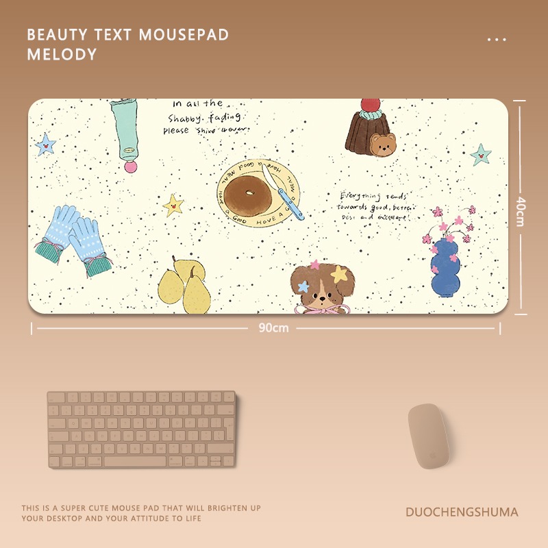 可愛卡通電競超大遊戲加厚防滑鼠標墊