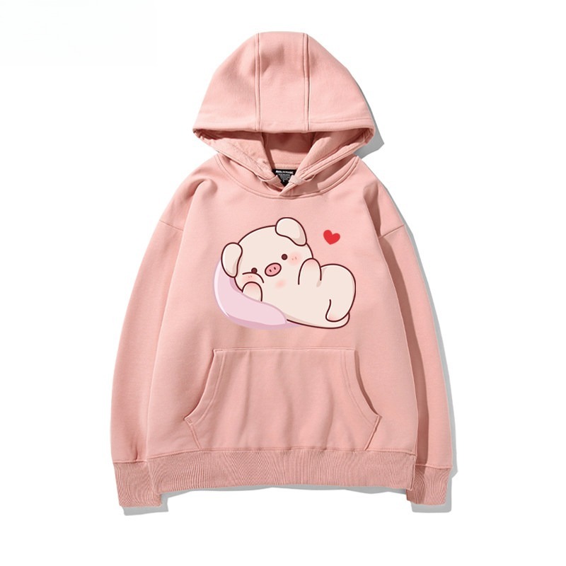 LULU豬 聯名衛衣新款 親子情侶裝連帽衛衣