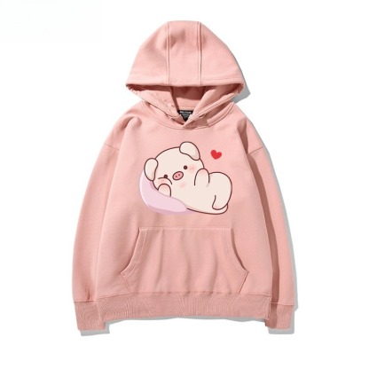 LULU豬 聯名衛衣新款 親子情侶裝連帽衛衣