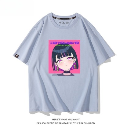 永遠是深夜有多好 2026親子情侶男女同款 印花短袖T恤