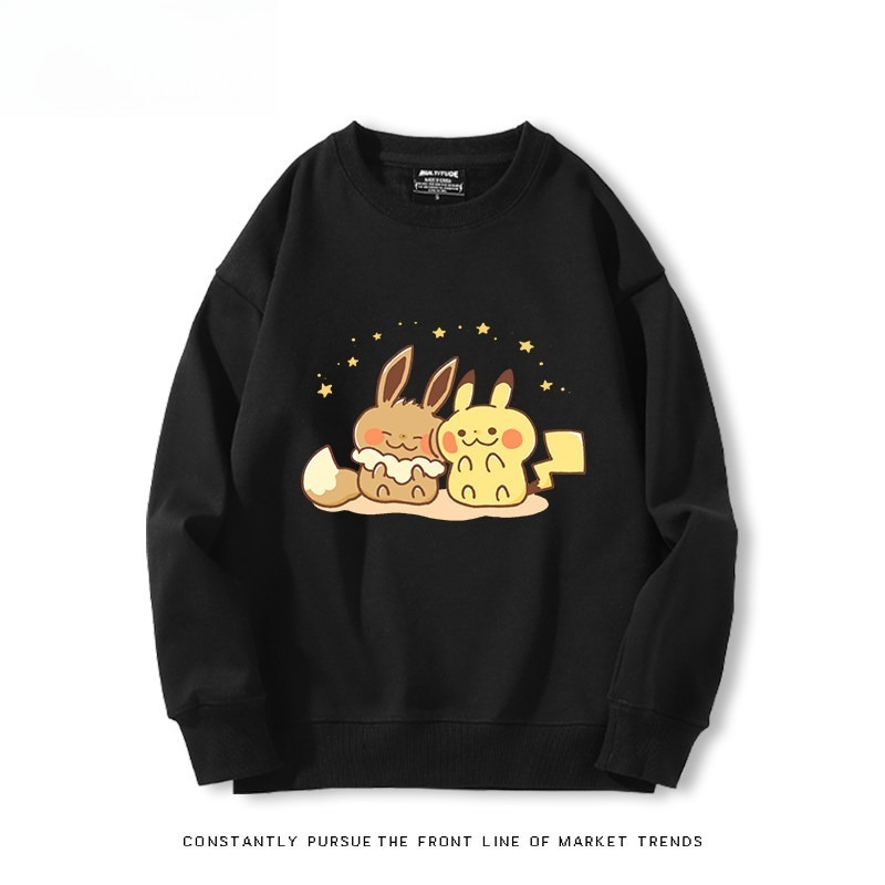 精靈寶可夢Q版 聯名親子情侶裝 圓領長袖