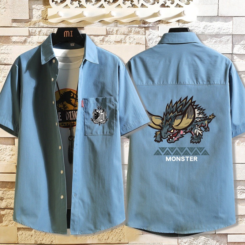 魔物獵人 周邊印花短袖襯衫