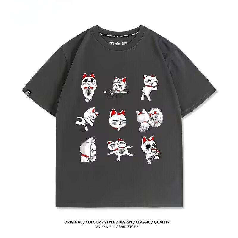 膽大黨 2026親子情侶男女同款 印花短袖T恤