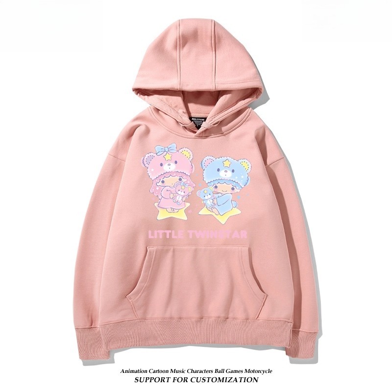 雙子星little twinstars新款 親子情侶男女連帽衛衣