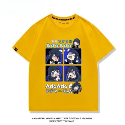 Ado歌手 2026親子情侶男女同款 印花短袖T恤