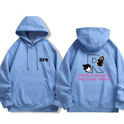 名偵探柯南 2024秋冬新款親子情侶裝薄絨款連帽衛衣