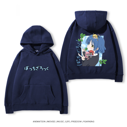 孤獨搖滾 聯名衛衣2024秋冬新款親子情侶裝薄絨款連帽衛衣