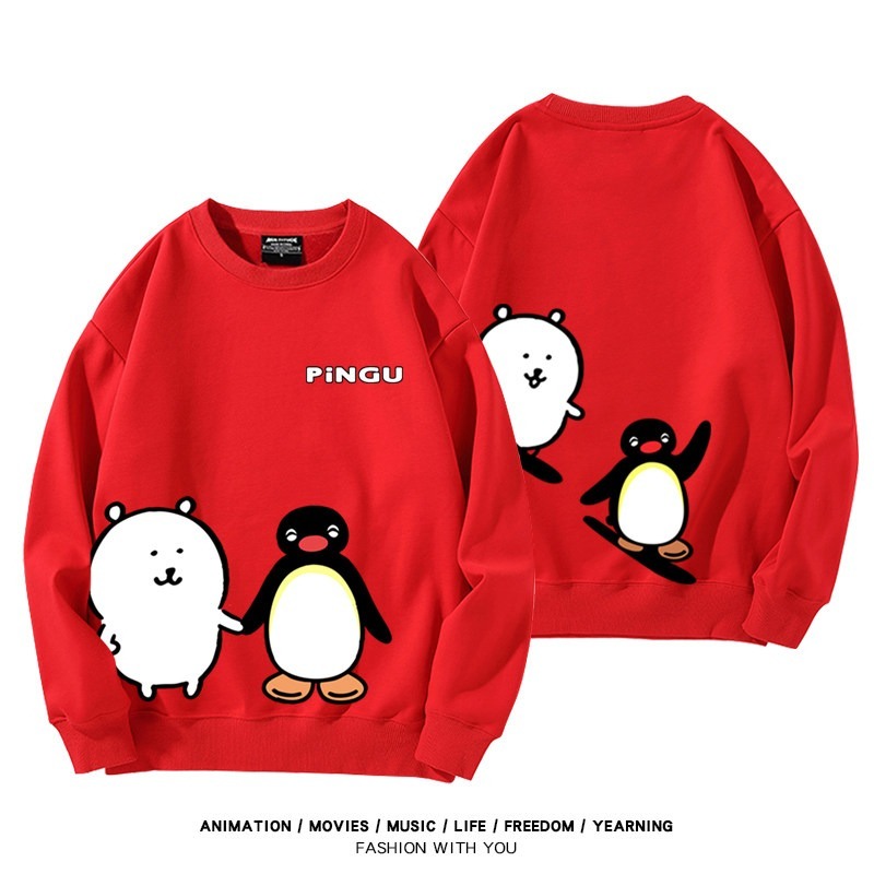 Pingu企鵝家族聯名親子情侶裝 圓領長袖