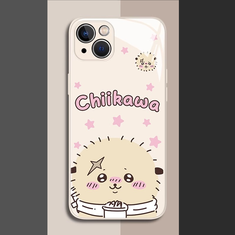 Chiikawa情侶新款高清全包防摔玻璃殼