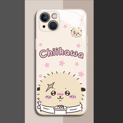 Chiikawa情侶新款高清全包防摔玻璃殼