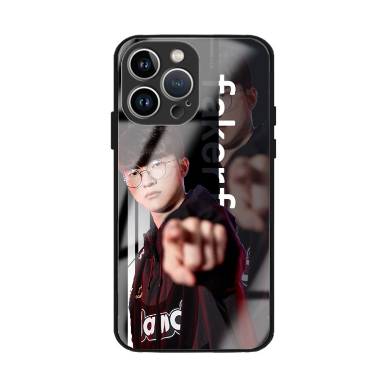 Faker五冠王新款高清全包防摔玻璃殼