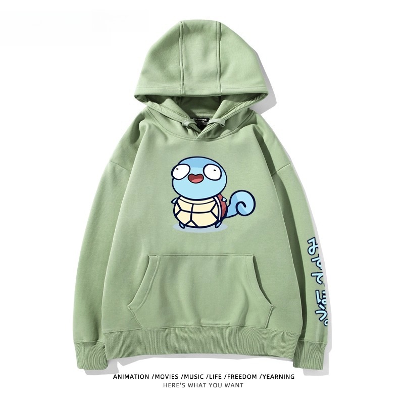寶可夢Q版搞怪新款 親子情侶男女款連帽衛衣