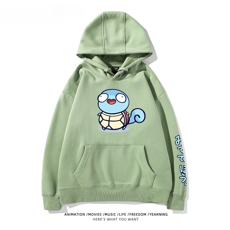 寶可夢Q版搞怪新款 親子情侶男女款連帽衛衣