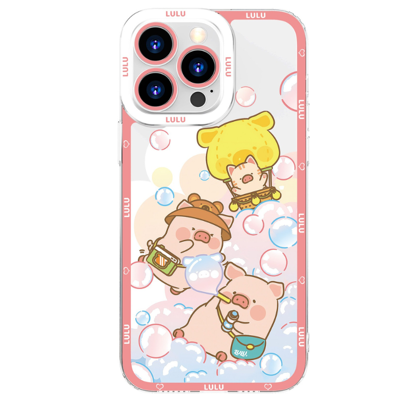 罐頭豬LuLu天使眼透明防摔軟殼