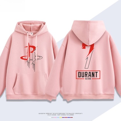 火箭隊杜蘭特7號 聯名衛衣2026秋冬新款 親子情侶裝連帽衛衣