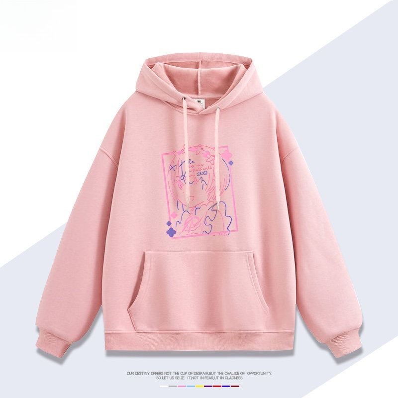 Re:Zero 聯名衛衣秋冬新款親子情侶裝連帽衛衣