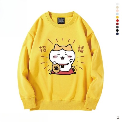 新年chiikawa 2026秋冬新款親子情侶裝 圓領長袖/連帽衛衣