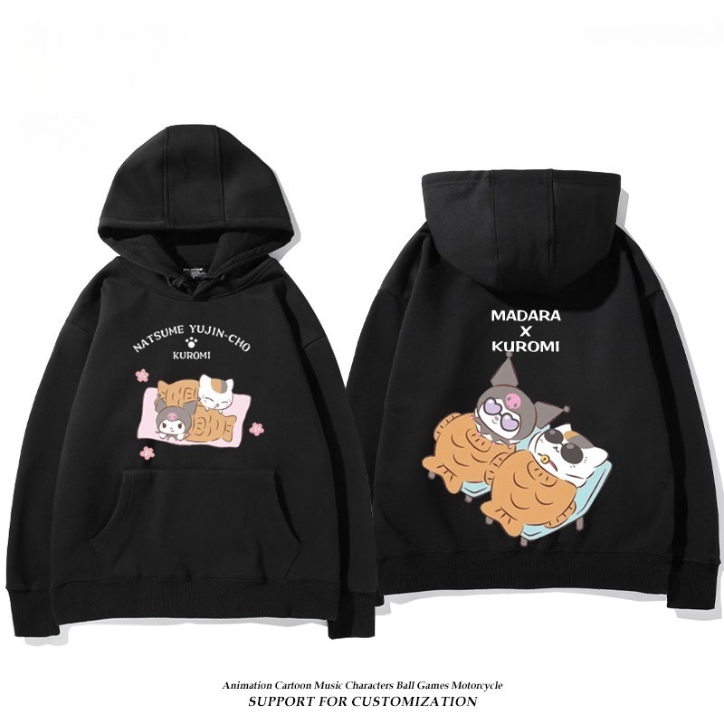 夏目友人帳貓咪老師X三麗鷗新款 親子情侶男女連帽衛衣