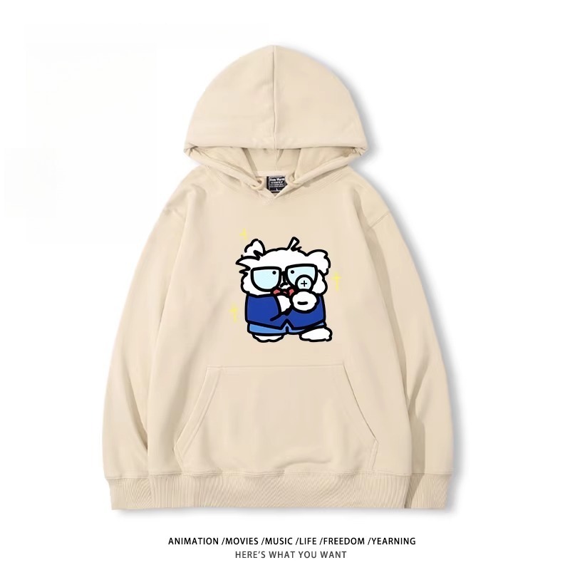 缐條小狗X名偵探柯南新款 親子情侶男女款連帽衛衣