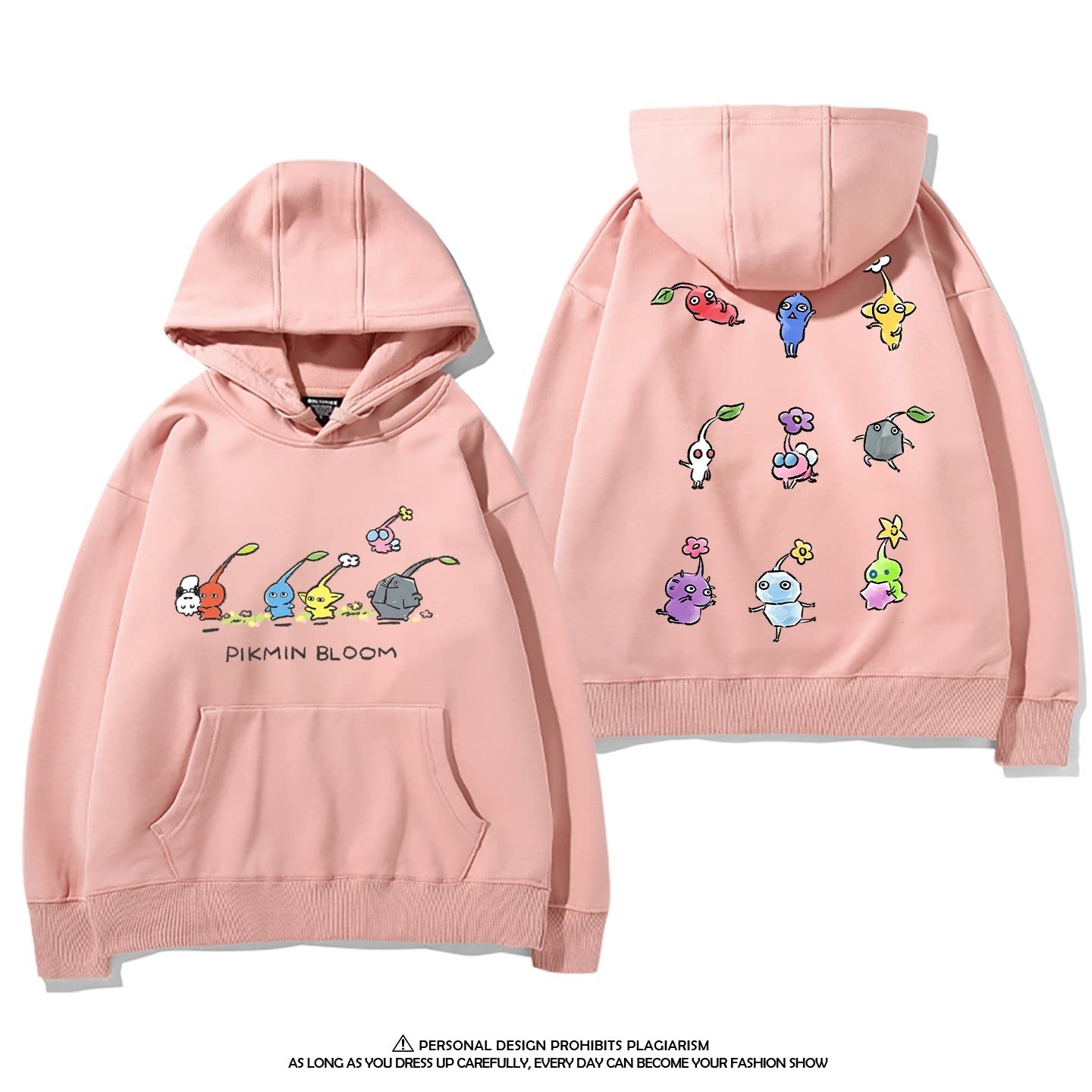 皮克敏PIKMIN4 聯名衛衣新款 親子情侶裝連帽衛衣