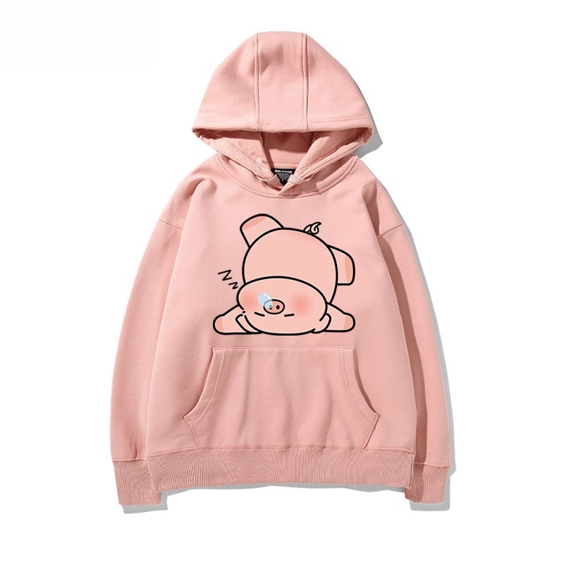 LULU豬 聯名衛衣新款 親子情侶裝連帽衛衣