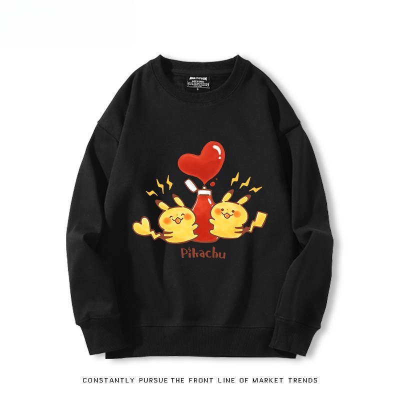 精靈寶可夢Q版 聯名親子情侶裝 圓領長袖