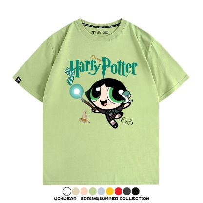 飛天小女警 X Harry Potter周邊 印花短袖T恤