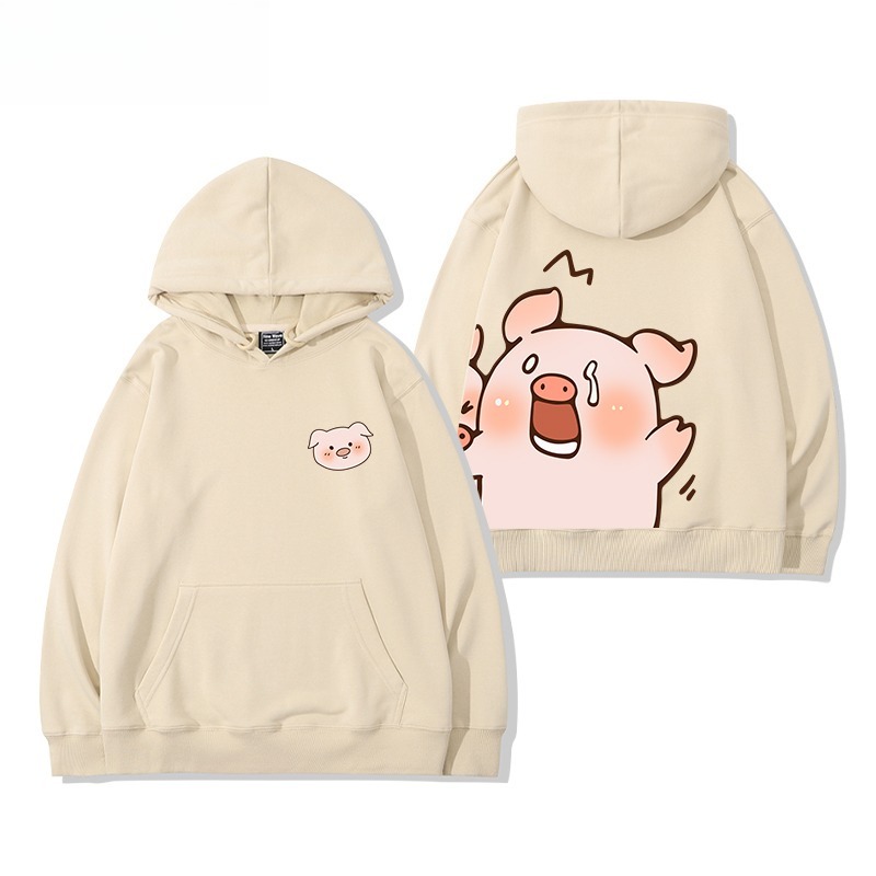 LuLu豬新款 親子情侶男女連帽衛衣