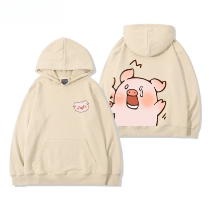 LuLu豬新款 親子情侶男女連帽衛衣