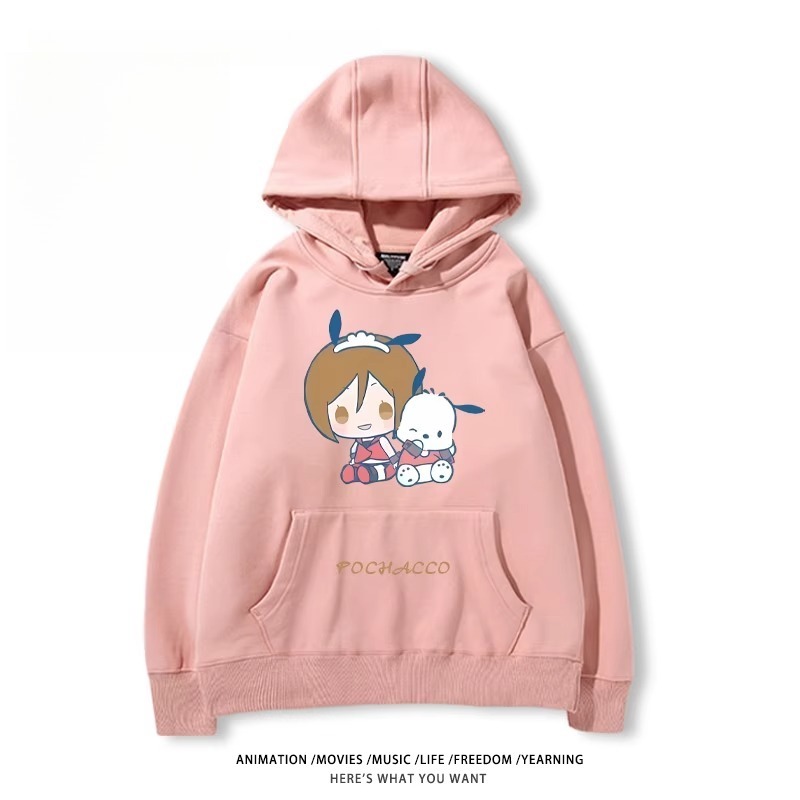 初音未來X三麗鷗新款 親子情侶男女款連帽衛衣