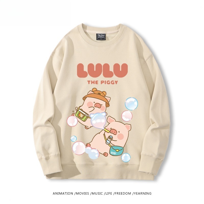 LuLu豬 聯名親子情侶裝 圓領長袖
