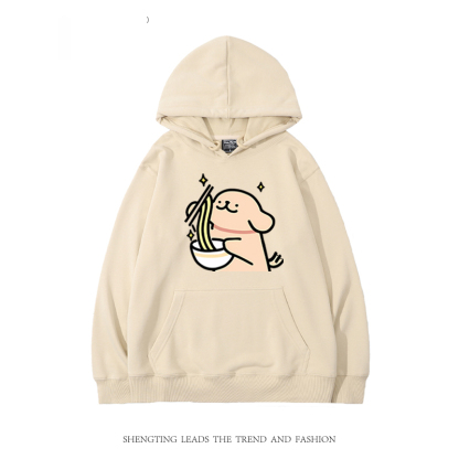 線條小狗 聯名衛衣2024秋冬新款親子情侶裝薄絨款連帽衛衣