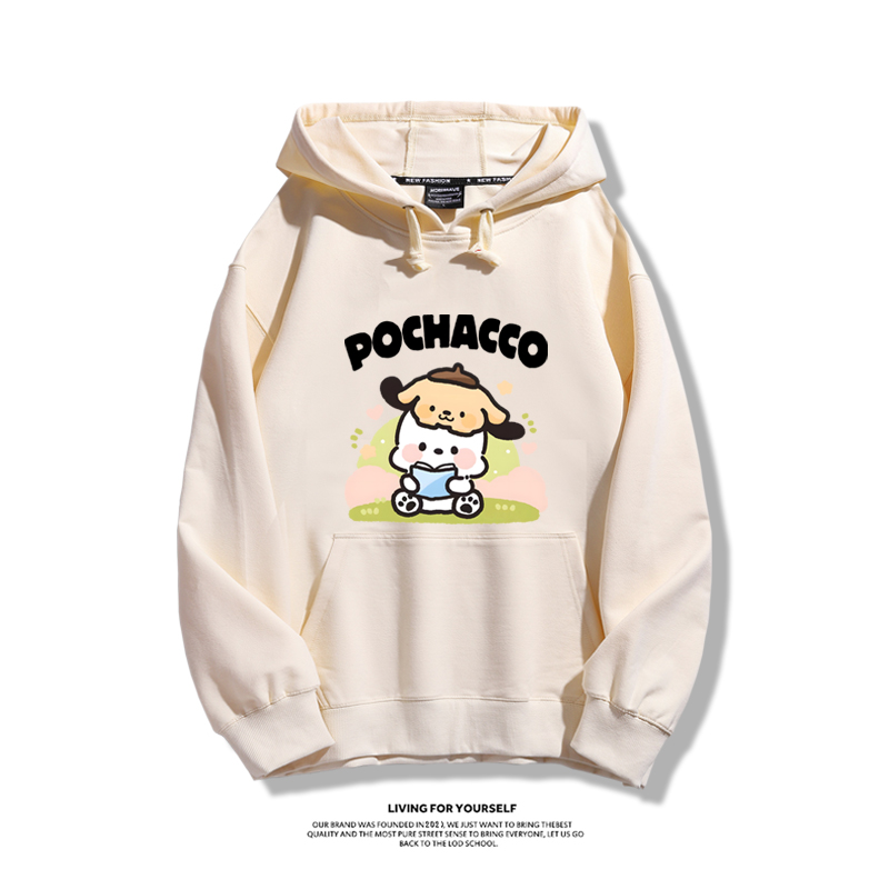 三麗鷗聯名衛衣2024秋冬新款親子情侶裝薄絨款連帽衛衣