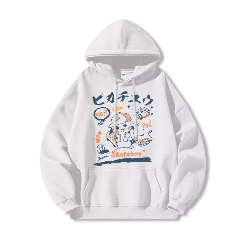 寶可夢 聯名衛衣2024秋冬新款親子情侶裝薄絨款連帽衛衣