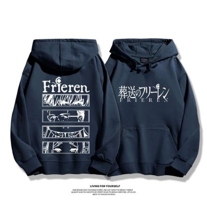 葬送的芙莉蓮2023秋冬新款親子情侶裝薄絨款連帽衛衣