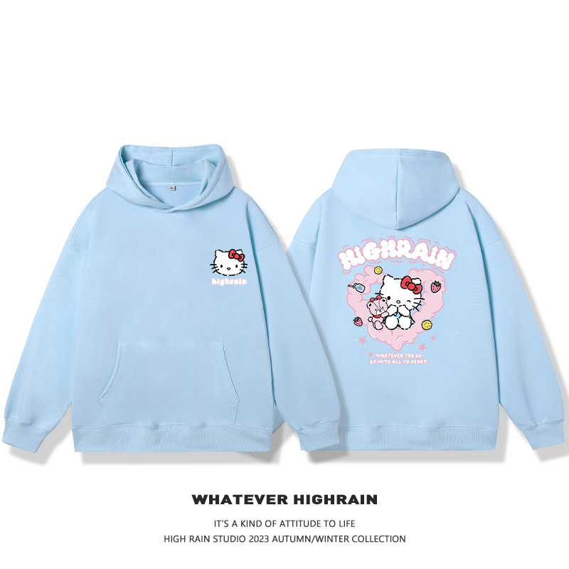 HelloKitty新款 寬鬆百搭 秋冬款 寬鬆連帽衛衣