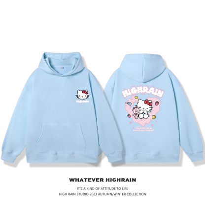 HelloKitty新款 寬鬆百搭 秋冬款 寬鬆連帽衛衣