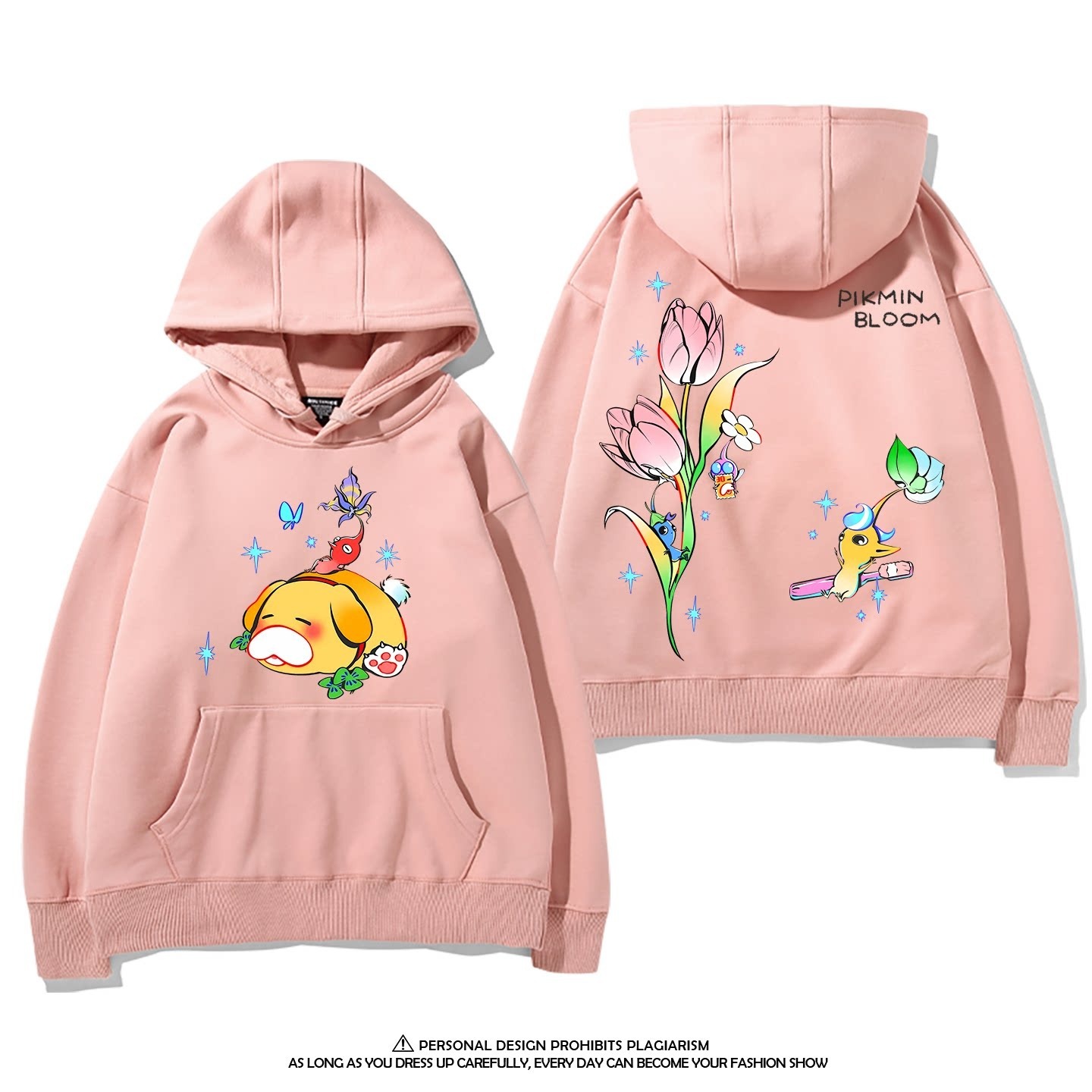皮克敏PIKMIN4 聯名衛衣新款 親子情侶裝連帽衛衣