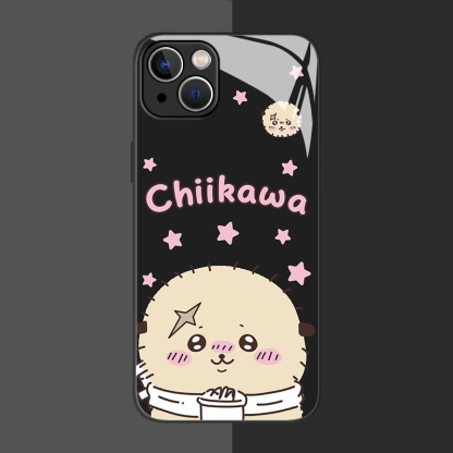 Chiikawa情侶新款高清全包防摔玻璃殼
