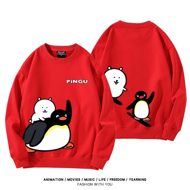 Pingu企鵝家族聯名親子情侶裝 圓領長袖