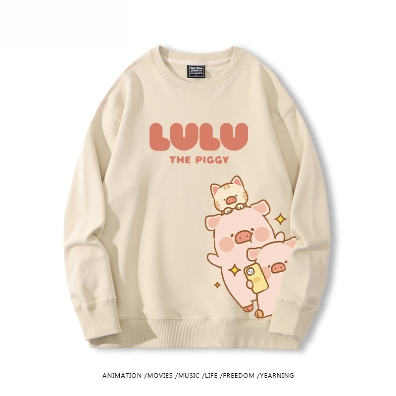 LuLu豬 聯名親子情侶裝 圓領長袖