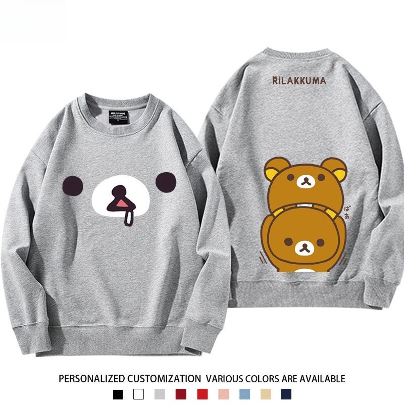 日系拉拉熊 聯名親子情侶裝 圓領長袖