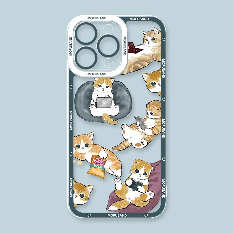 蘋果 系列Mofusand鯊魚貓天使眼透明防摔軟殼