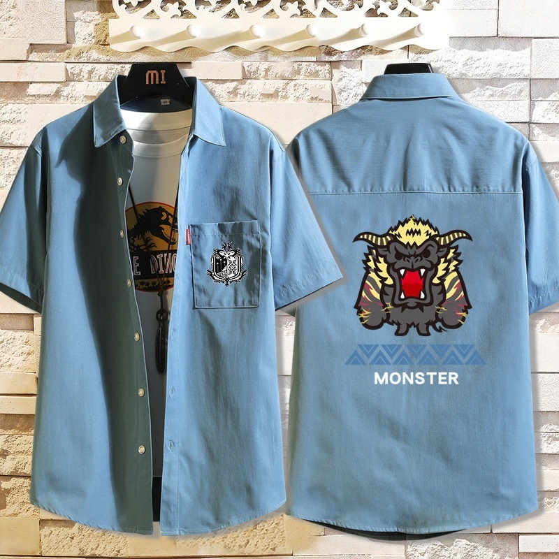 魔物獵人 周邊印花短袖襯衫