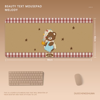 可愛卡通電競超大遊戲加厚防滑鼠標墊