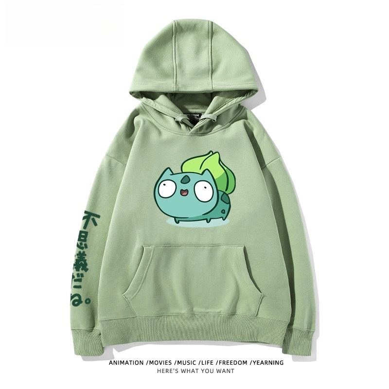 寶可夢Q版搞怪新款 親子情侶男女款連帽衛衣