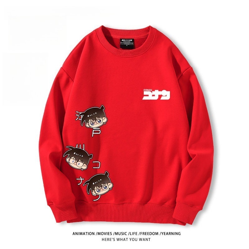 名偵探柯南 聯名親子情侶裝 圓領長袖