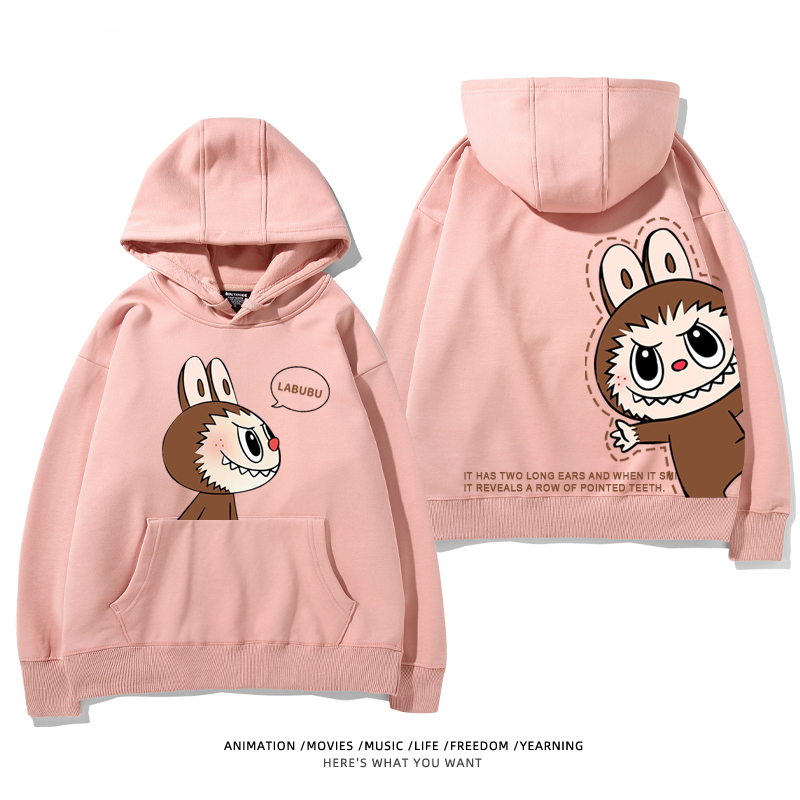 labubu新款 寬鬆百搭 秋冬款 寬鬆連帽衛衣